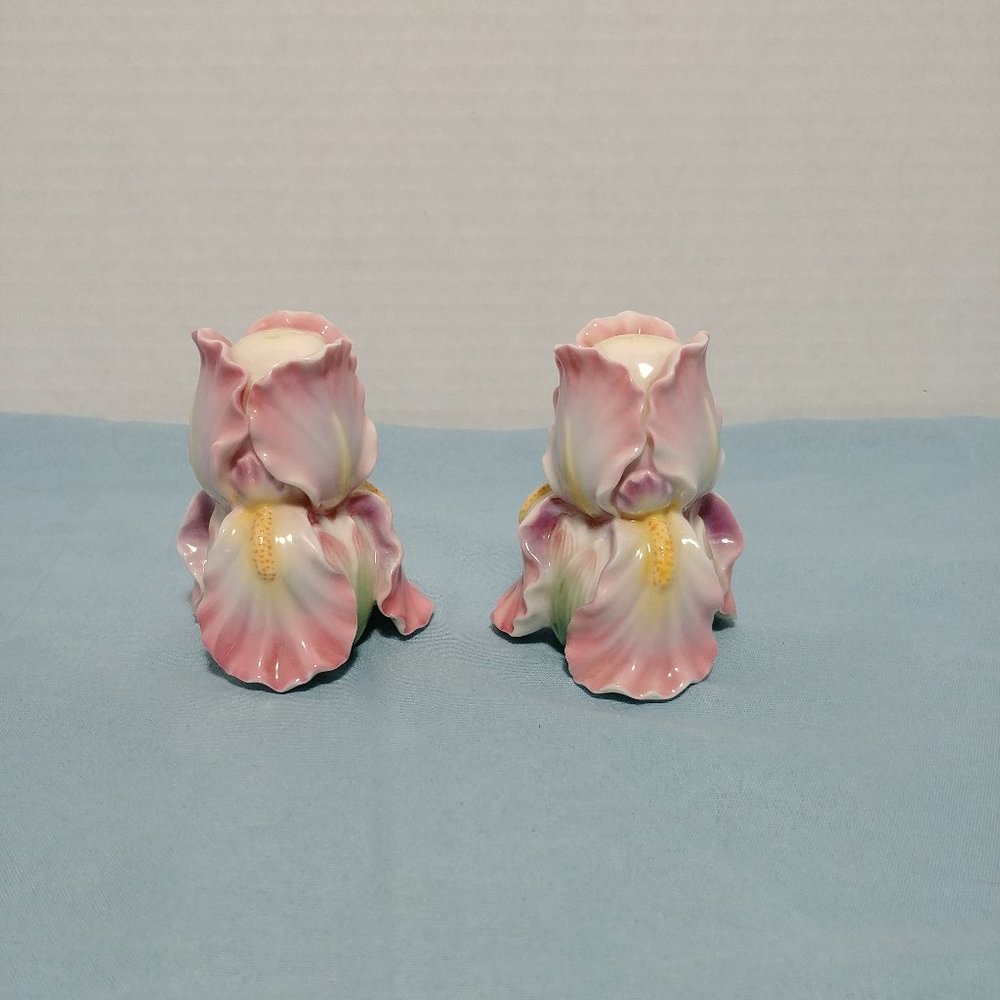 Gorgeous Iris Flower Salt & Pepper Set by Franz - Picture 2 of 6